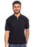 Black Design 01047Knit Polo Neck - T-Shirt - Khotwh